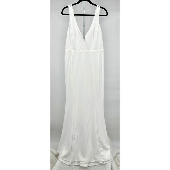 Lulu's Forever Crush White Mermaid Maxi Dress XL‎ - Picture 3 of 11